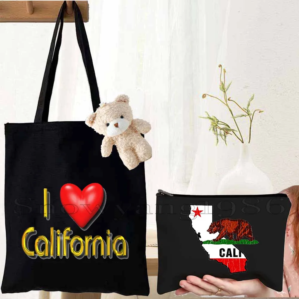 3pcs California State Map Bear Flag Golden Gate Bridge Palm Springs San Francisco Canvas Shoulder Tote Bag Shopper Handbag
3pcs California State Map Bear Flag Golden Gate Bridge Palm Springs San Francisco Canvas Shoulder Tote Bag Shopper Handbag