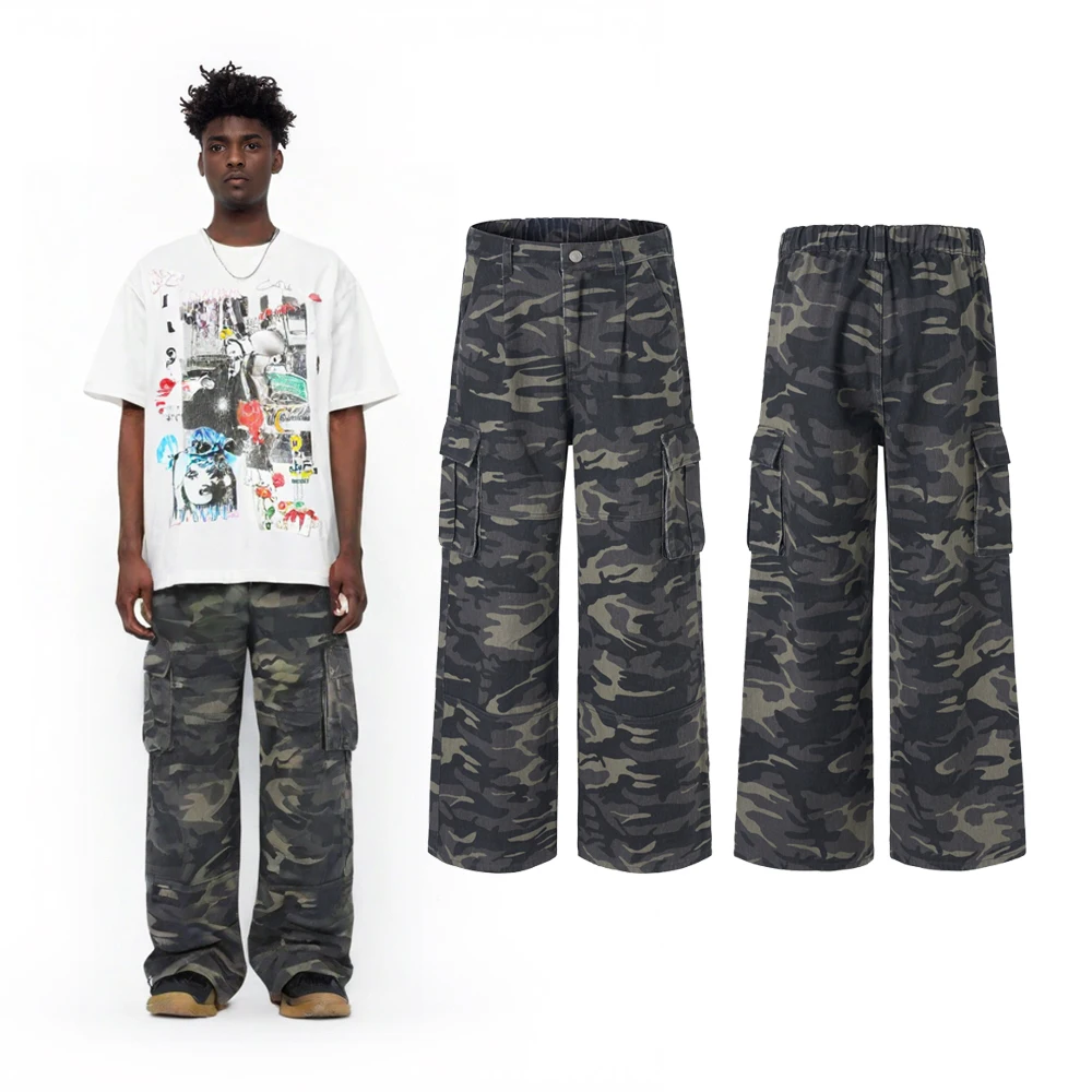 New Y2k Streetwear Retro Vintage Camouflage Cargo Baggy Pants Twill Cotton Hip Hop Street Style Clothes Men's Casual Loose Pants
New Y2k Streetwear Retro Vintage Camouflage Cargo Baggy Pants Twill Cotton Hip Hop Street Style Clothes Men's Casual Loose Pants