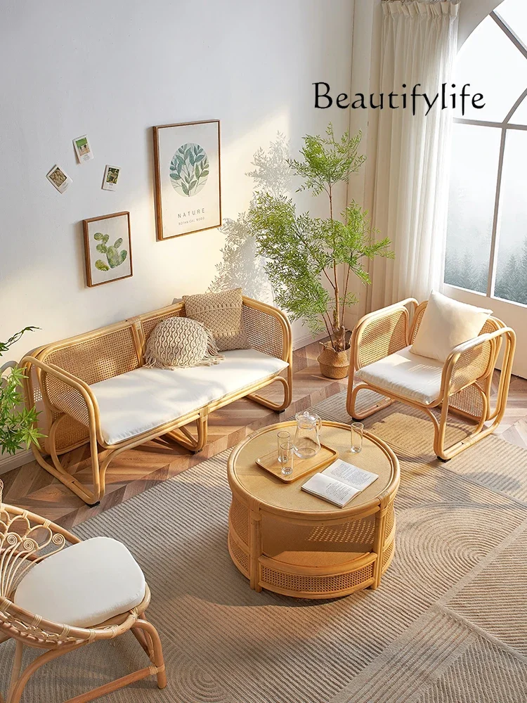 Rattan sofa rattan chair natural rattan Japanese retro double chair bamboo living room balcony art sofa
Rattan sofa rattan chair natural rattan Japanese retro double chair bamboo living room balcony art sofa