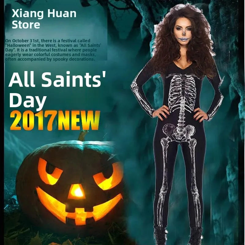 Halloween Print Ghost Bride Role-playing Costume Bar Theme Party Makeup Dance Stage Performance Cosplay Women's Ethnic Wear
Halloween Print Ghost Bride Role-playing Costume Bar Theme Party Makeup Dance Stage Performance Cosplay Women's Ethnic Wear