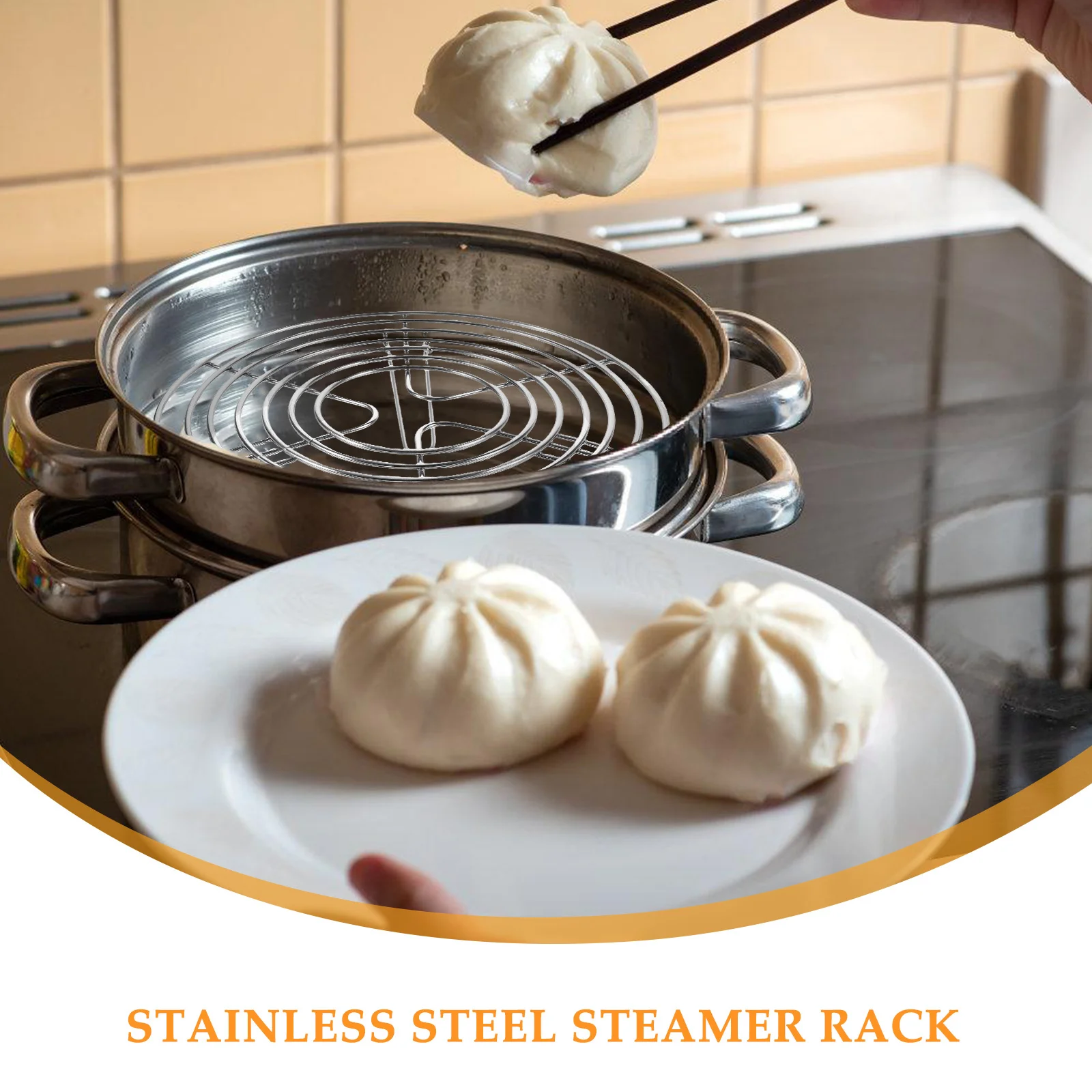 Stainless Steel Steamer Rack Round Multi-Purpose Cooking Baking Cooling Rack Kitchen Steam Holder Utility Tool
Stainless Steel Steamer Rack Round Multi-Purpose Cooking Baking Cooling Rack Kitchen Steam Holder Utility Tool