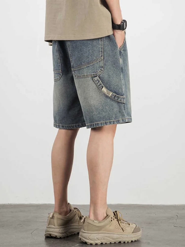 American Retro Workwear Men's Loose Wide Leg Waed Casual Five-Quarter orts Street Sle Trendy Summer Jeans orts
American Retro Workwear Men's Loose Wide Leg Waed Casual Five-Quarter orts Street Sle Trendy Summer Jeans orts