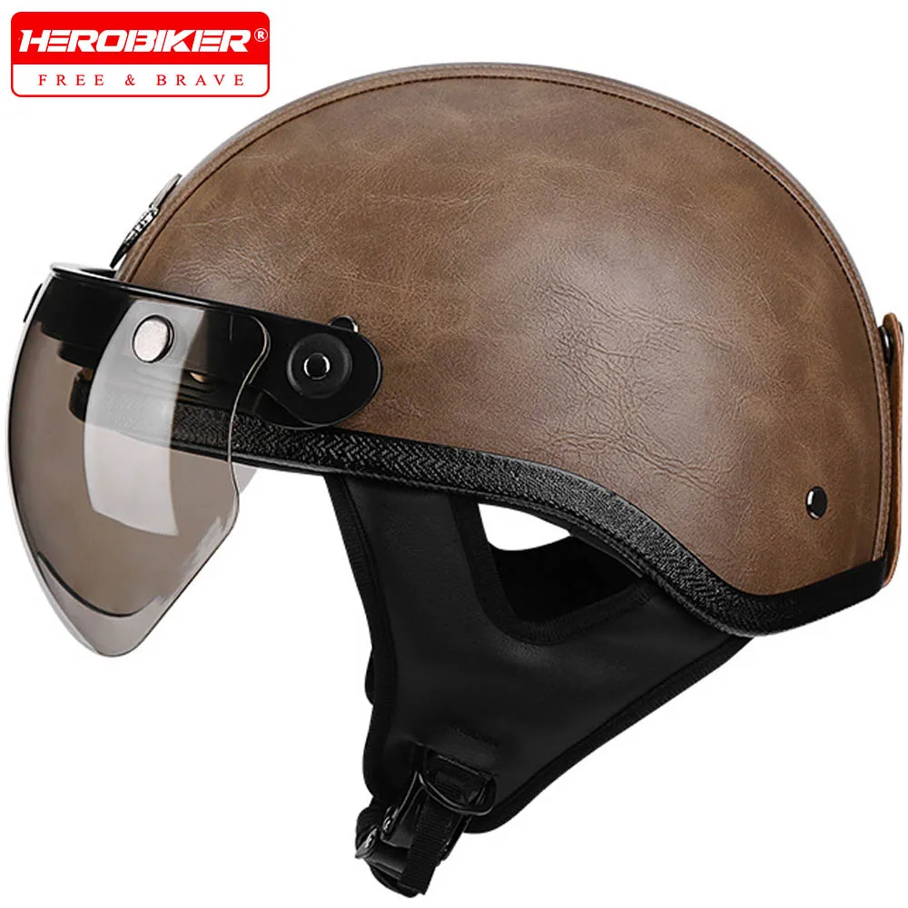 Motorcycle Helmet Retro Motorcycle Half Helmets With Lens Four Seasons Sun Helmet Motorbike Riding Helmet For Men Casco Moto
Motorcycle Helmet Retro Motorcycle Half Helmets With Lens Four Seasons Sun Helmet Motorbike Riding Helmet For Men Casco Moto