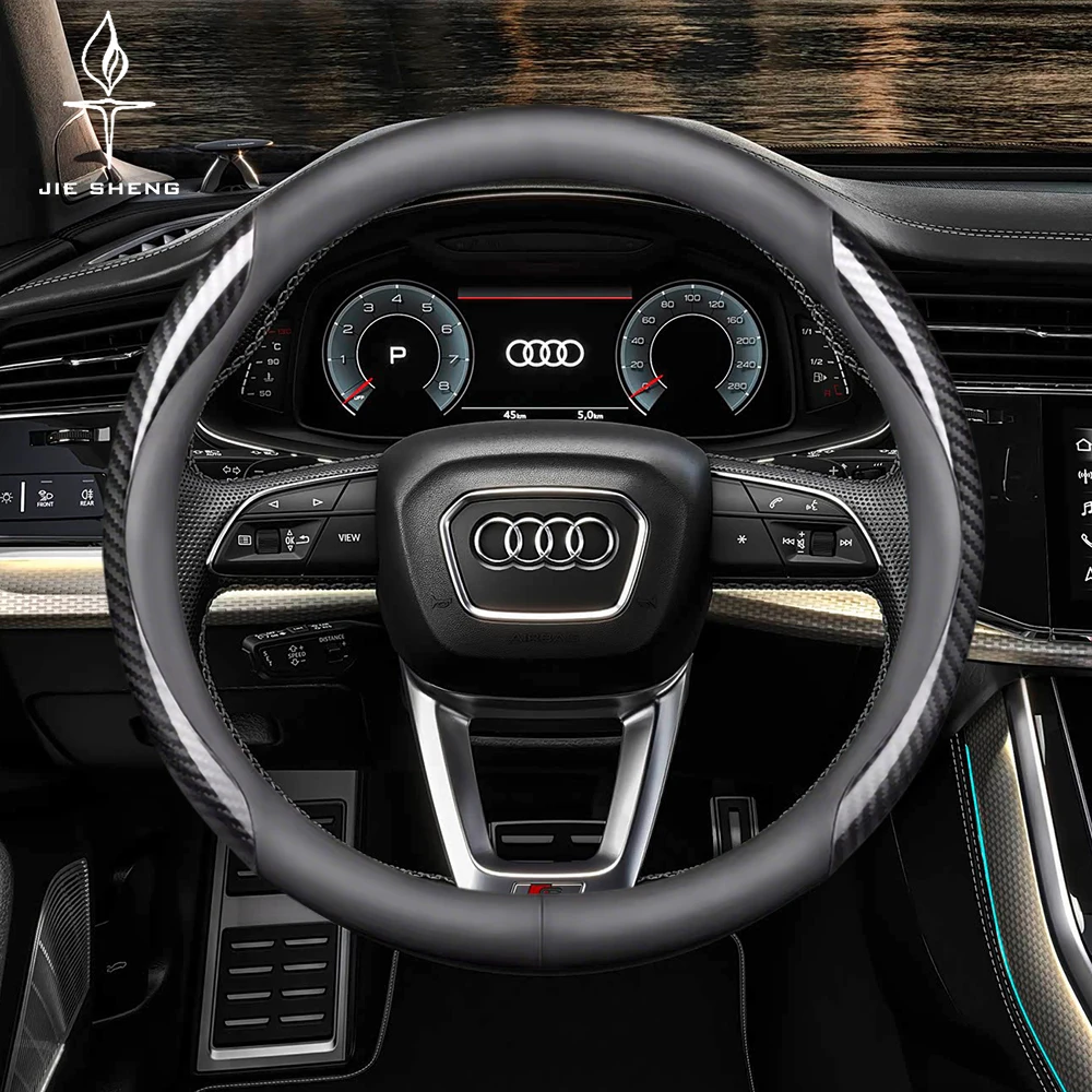 Car Steering Wheel Cover For Audi A3 A4 A5 A6 A7 S3 S4 S5 S6 RS3 RS4 RS5 RS6 Q2 Q3 Q5 Q7 Q8 TT Carbon Fiber Leather Accessories
Car Steering Wheel Cover For Audi A3 A4 A5 A6 A7 S3 S4 S5 S6 RS3 RS4 RS5 RS6 Q2 Q3 Q5 Q7 Q8 TT Carbon Fiber Leather Accessories