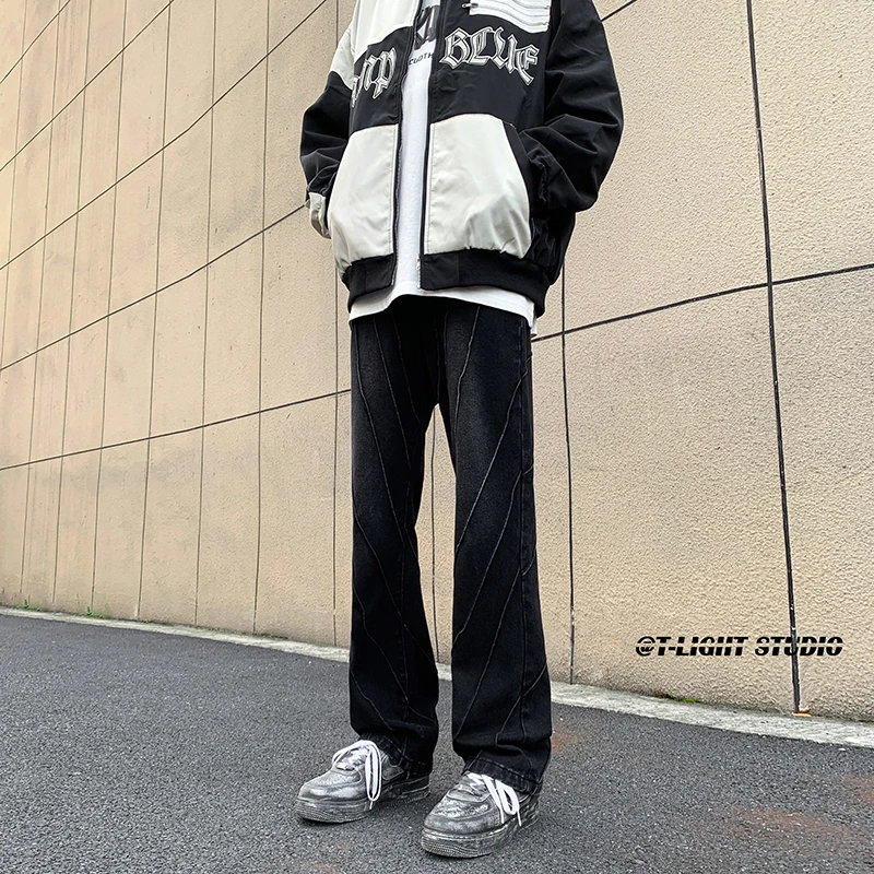 Модные мужские джинсы в американском стиле, прямые брюки для весны и осени, леггинсы с микро-клешем
Модные мужские джинсы в американском стиле, прямые брюки для весны и осени, леггинсы с микро-клешем