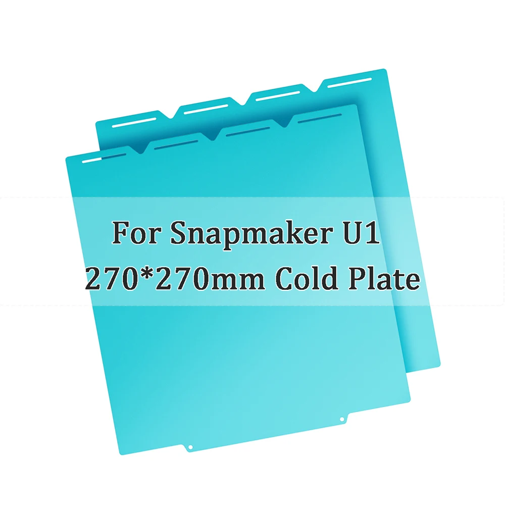 For Snapmaker U1 Build Plate 270x270MM PLA PETG Cool Bed Cold Plate Unmatched Adhesion U1 Color 3d Printer Accessories
For Snapmaker U1 Build Plate 270x270MM PLA PETG Cool Bed Cold Plate Unmatched Adhesion U1 Color 3d Printer Accessories