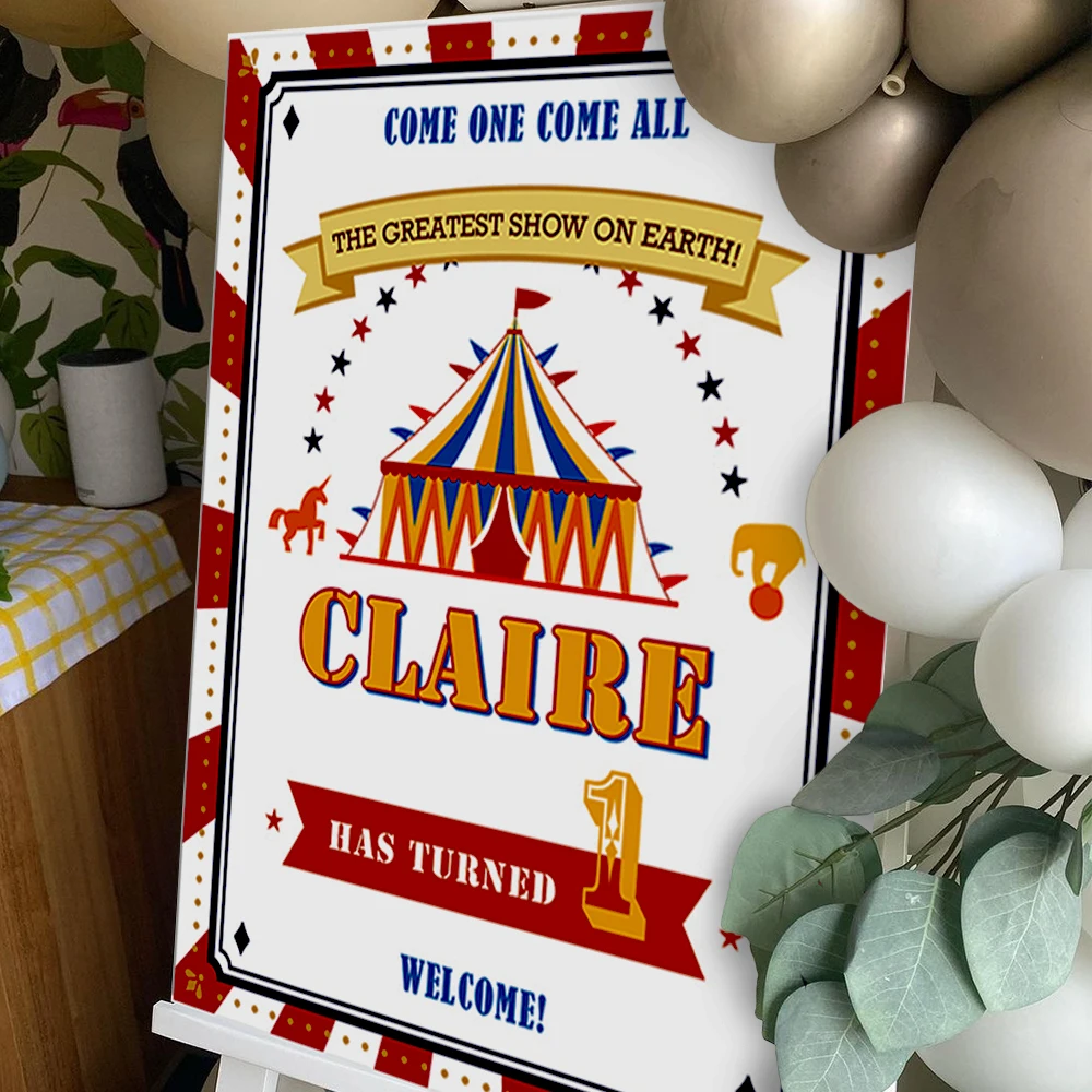 40X52cm Custom Circus Party Decoration Carnival Amusement Park Theme Ersonalized 1st Birthday Welcome Sign Outdoor Yard Sign
40X52cm Custom Circus Party Decoration Carnival Amusement Park Theme Ersonalized 1st Birthday Welcome Sign Outdoor Yard Sign