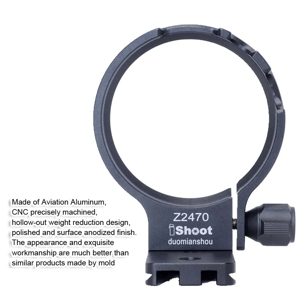 iShoot Lens Collar Tripod Mount Ring Support for Nikon Nikkor Z 24-70mm f/2.8 S, with Arca-Swiss Quick Release Plate
iShoot Lens Collar Tripod Mount Ring Support for Nikon Nikkor Z 24-70mm f/2.8 S, with Arca-Swiss Quick Release Plate