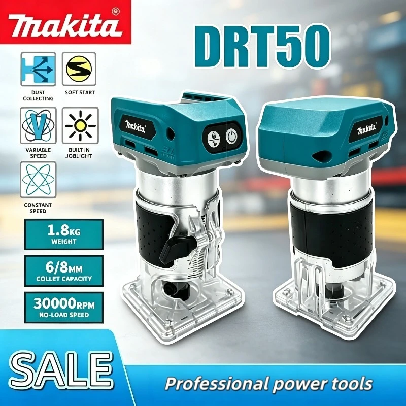 Makita DRT50 18V Trimmer Rechargeable Trimming Machine Brushless Slotting Tool Cordless Milling Woodwork Engraving Machine
Makita DRT50 18V Trimmer Rechargeable Trimming Machine Brushless Slotting Tool Cordless Milling Woodwork Engraving Machine