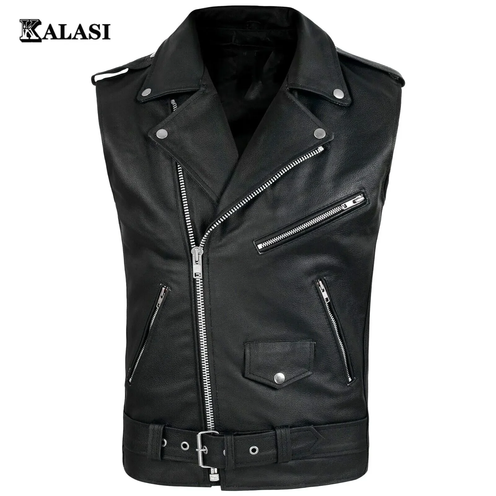 PU Men Vest Waistcoat Jacket Turn-Down Vests Sleeveless Leather Clothes Male Clothing
PU Men Vest Waistcoat Jacket Turn-Down Vests Sleeveless Leather Clothes Male Clothing