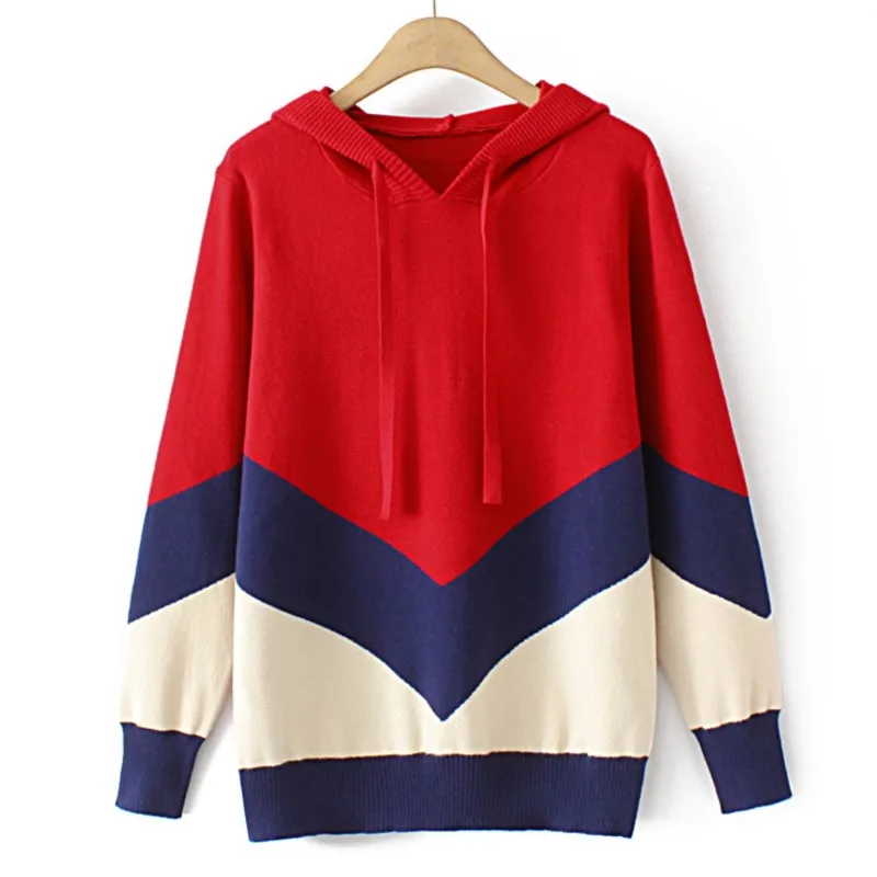 4XL Plus Size Basic Sweater Women Fall Winter Simple V-Shaped Color Contrast Jumpers Casual Hooded Pullover Bottoming Knitwear
4XL Plus Size Basic Sweater Women Fall Winter Simple V-Shaped Color Contrast Jumpers Casual Hooded Pullover Bottoming Knitwear