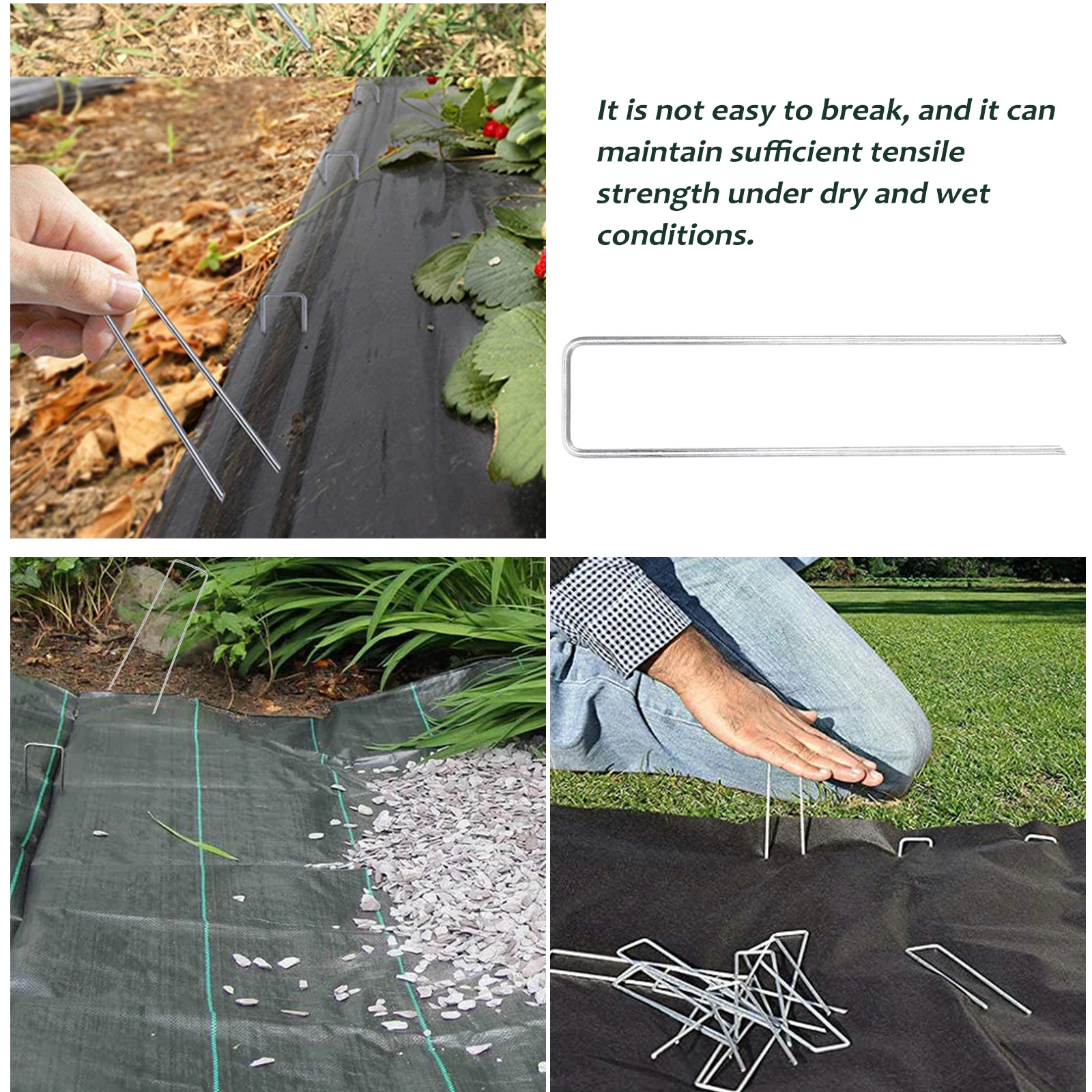 20 Pcs U shaped Stakes Lightweight Rust resistant L Edging Garden Fabric Anchor Holiday Decorations Fences Tarps Projects
20 Pcs U shaped Stakes Lightweight Rust resistant L Edging Garden Fabric Anchor Holiday Decorations Fences Tarps Projects