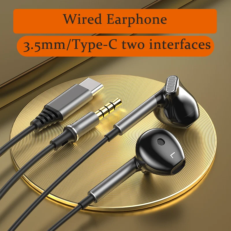Wired Earphone Noise Reduction Equipped With Microphone Light Weight Half In Ear Listen Music Play Game Two Interface HiFi Sound
Wired Earphone Noise Reduction Equipped With Microphone Light Weight Half In Ear Listen Music Play Game Two Interface HiFi Sound