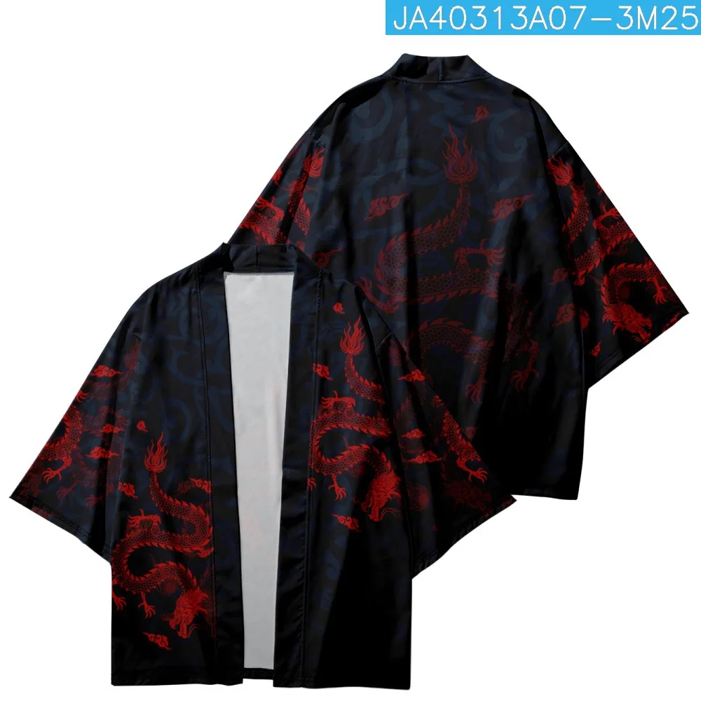 Chinese Red Dragon Printed Women Men Cardigan Japanese Haori Obi Beach Yukata Kimono Summer Shirt Asian Clothing Oversized
Chinese Red Dragon Printed Women Men Cardigan Japanese Haori Obi Beach Yukata Kimono Summer Shirt Asian Clothing Oversized