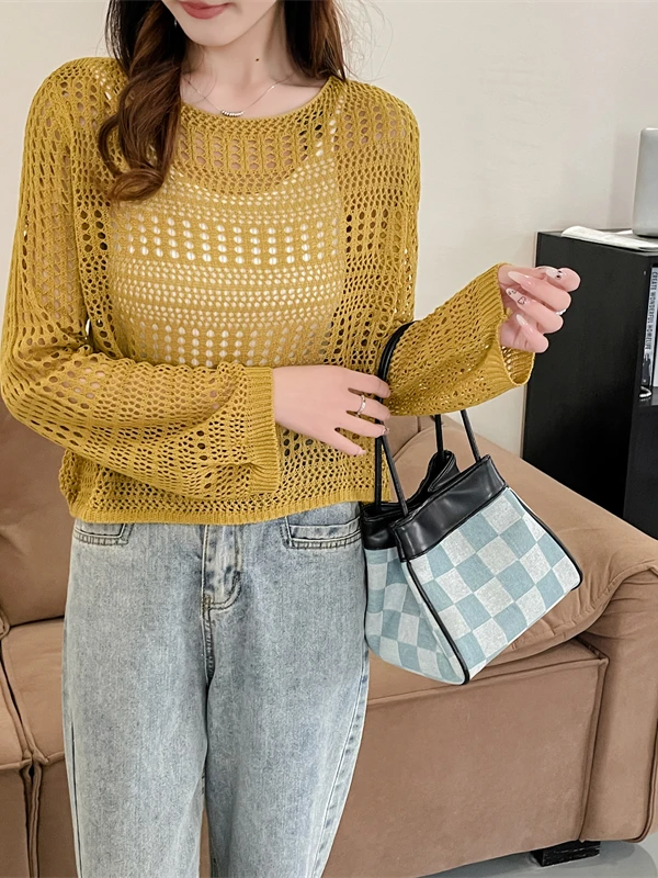 ort Hollow out Knitted Air Conditioning Cover up Women's Summer Beach Vaion Loose Design Long Sve Top
ort Hollow out Knitted Air Conditioning Cover up Women's Summer Beach Vaion Loose Design Long Sve Top