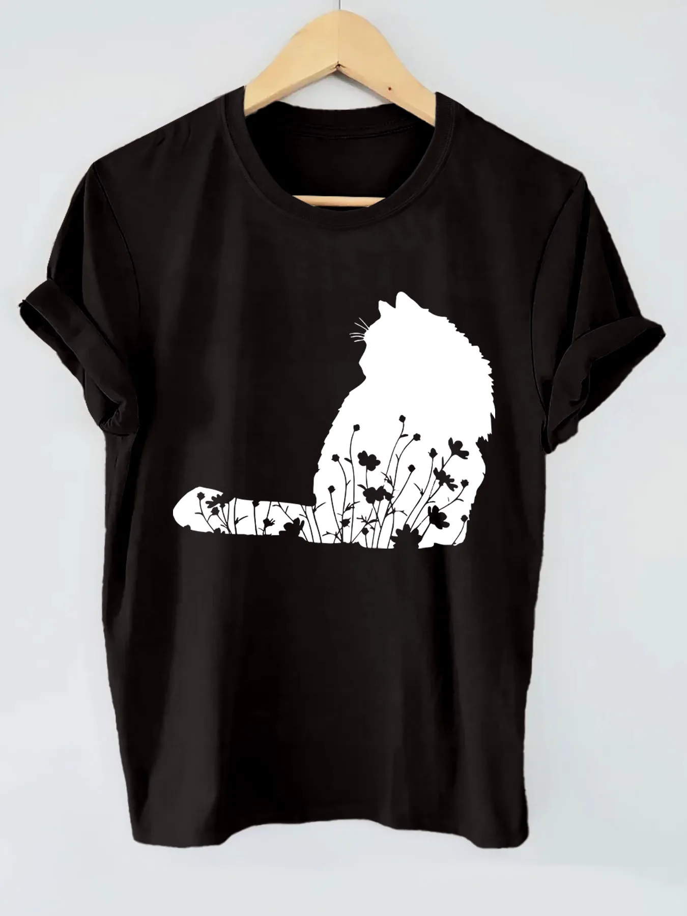 Cat Print T-shirt, Short Sleeve Crew Neck Casual Top For Summer & Spring, Women's Clothing
Cat Print T-shirt, Short Sleeve Crew Neck Casual Top For Summer & Spring, Women's Clothing