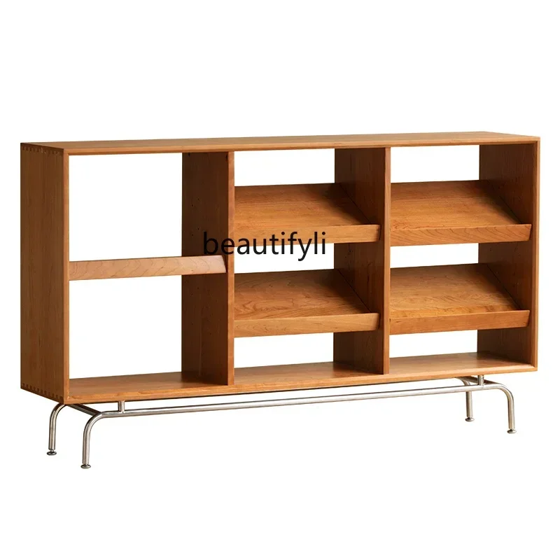 25LDJapanese-Style Solid Wood Living Room Display Cabinet Shelf Nordic Floor Integrated Magazine Bookcasess
25LDJapanese-Style Solid Wood Living Room Display Cabinet Shelf Nordic Floor Integrated Magazine Bookcasess