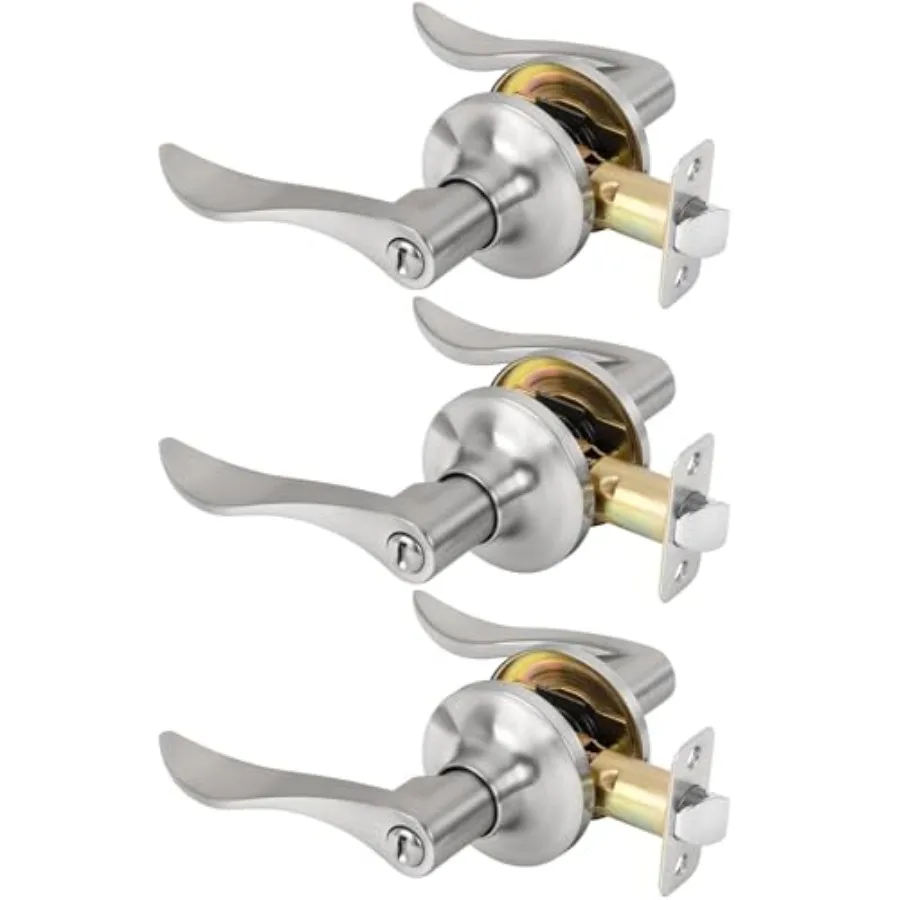 Door Handle with Lock Keyless Door Lever for Bathroom and Bedroom Wave Style Interior Door Handles
Door Handle with Lock Keyless Door Lever for Bathroom and Bedroom Wave Style Interior Door Handles