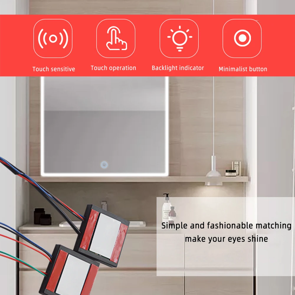 DC 5-12V Bathroom Mirror Switch Touch Switch Sensor Stepless LED Inductive Dimming Touch Switch for Led Light Mirror Headlight
DC 5-12V Bathroom Mirror Switch Touch Switch Sensor Stepless LED Inductive Dimming Touch Switch for Led Light Mirror Headlight