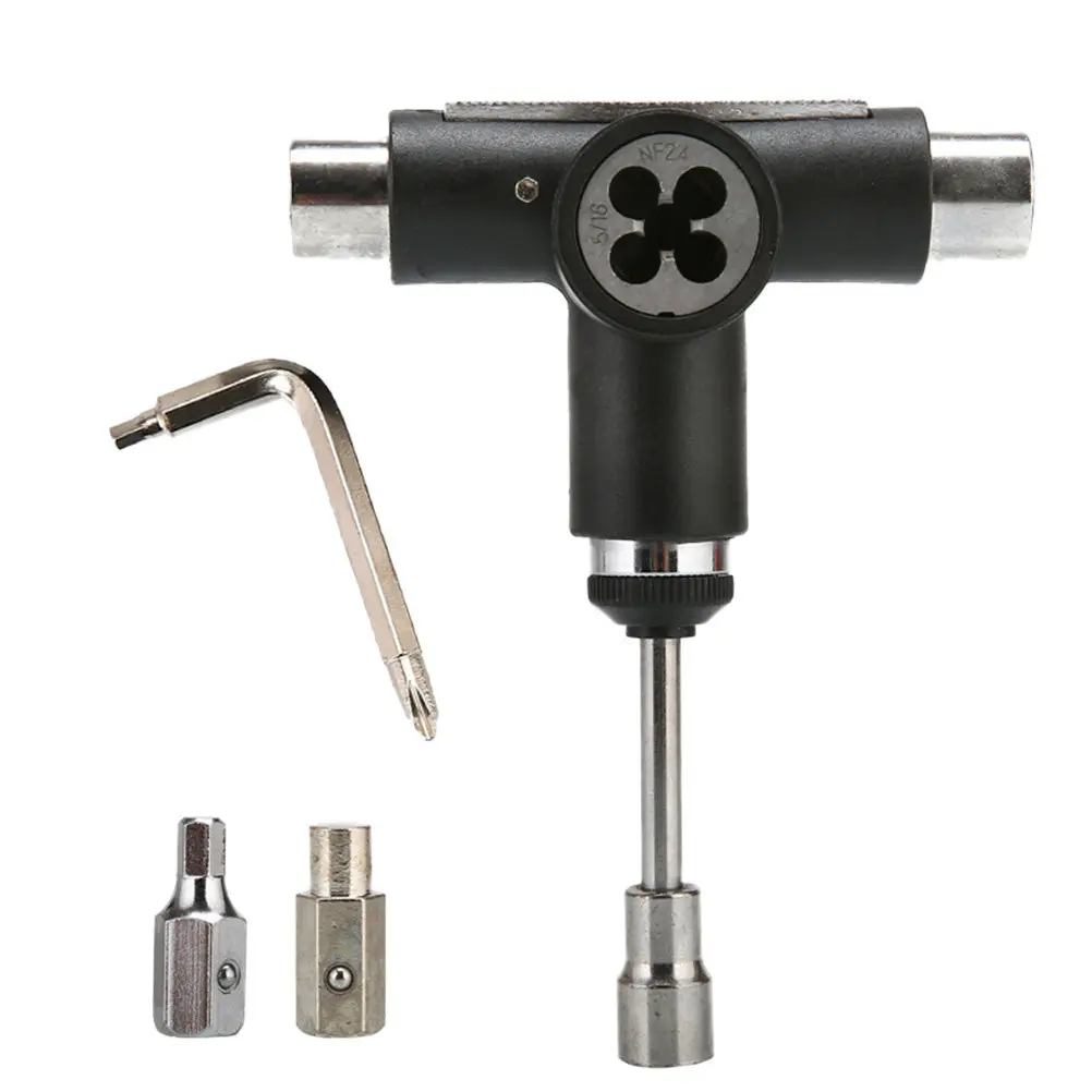 All-in-One Multifunctional Portable T-Tool for Skateboard Repair and Maintenance Heavy Duty Steel Construction Fits Most
All-in-One Multifunctional Portable T-Tool for Skateboard Repair and Maintenance Heavy Duty Steel Construction Fits Most