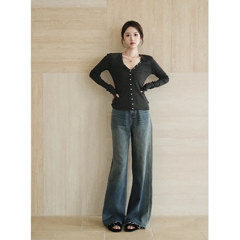 Джинсы SerioLudere Lazy Egg свободного кроя с эффектом потертости, прямые, женские, удлиненные, из хлопкового денима, осенняя мода
Джинсы SerioLudere Lazy Egg свободного кроя с эффектом потертости, прямые, женские, удлиненные, из хлопкового денима, осенняя мода