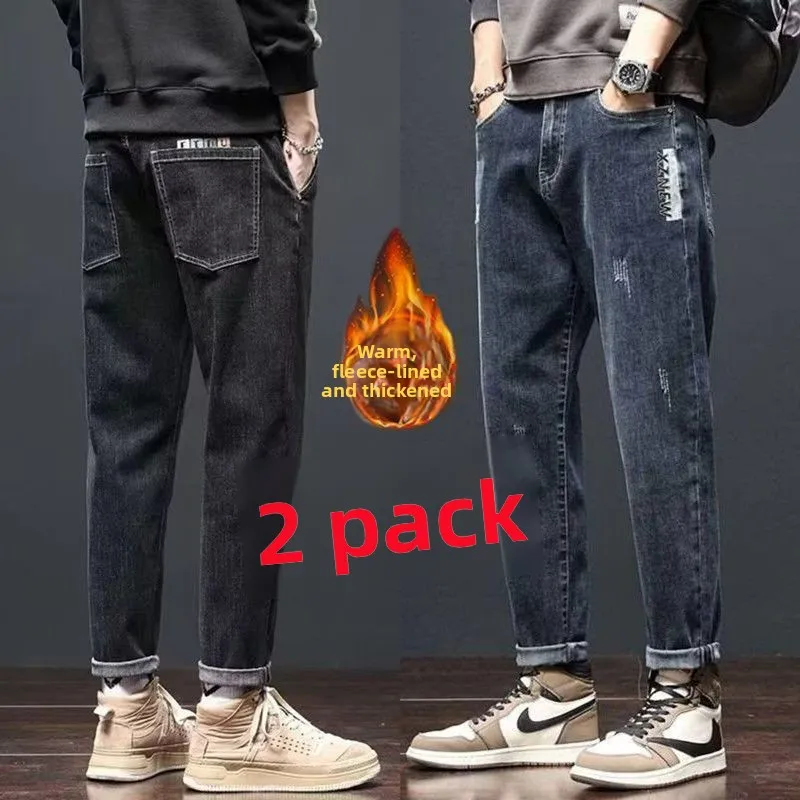 Мужские зимние джинсы премиум-класса, свободные, прямые, на флисовой подкладке, эластичные, универсальные, деловые, длинные, модные
Мужские зимние джинсы премиум-класса, свободные, прямые, на флисовой подкладке, эластичные, универсальные, деловые, длинные, модные