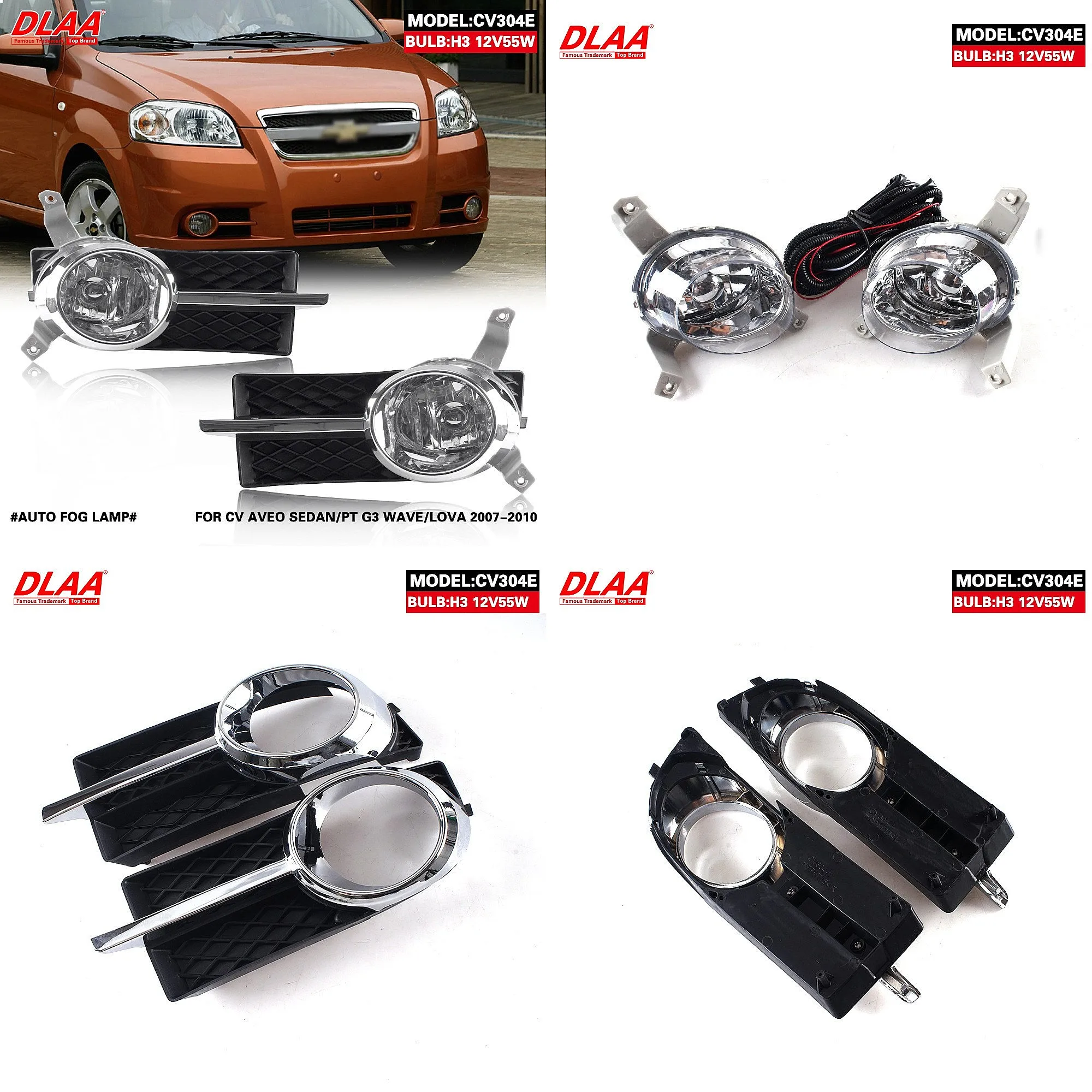 For Chevrolet Aveo 2006-2008 Front Fog Light Assembly DRL Bumper Lamp OEM
For Chevrolet Aveo 2006-2008 Front Fog Light Assembly DRL Bumper Lamp OEM