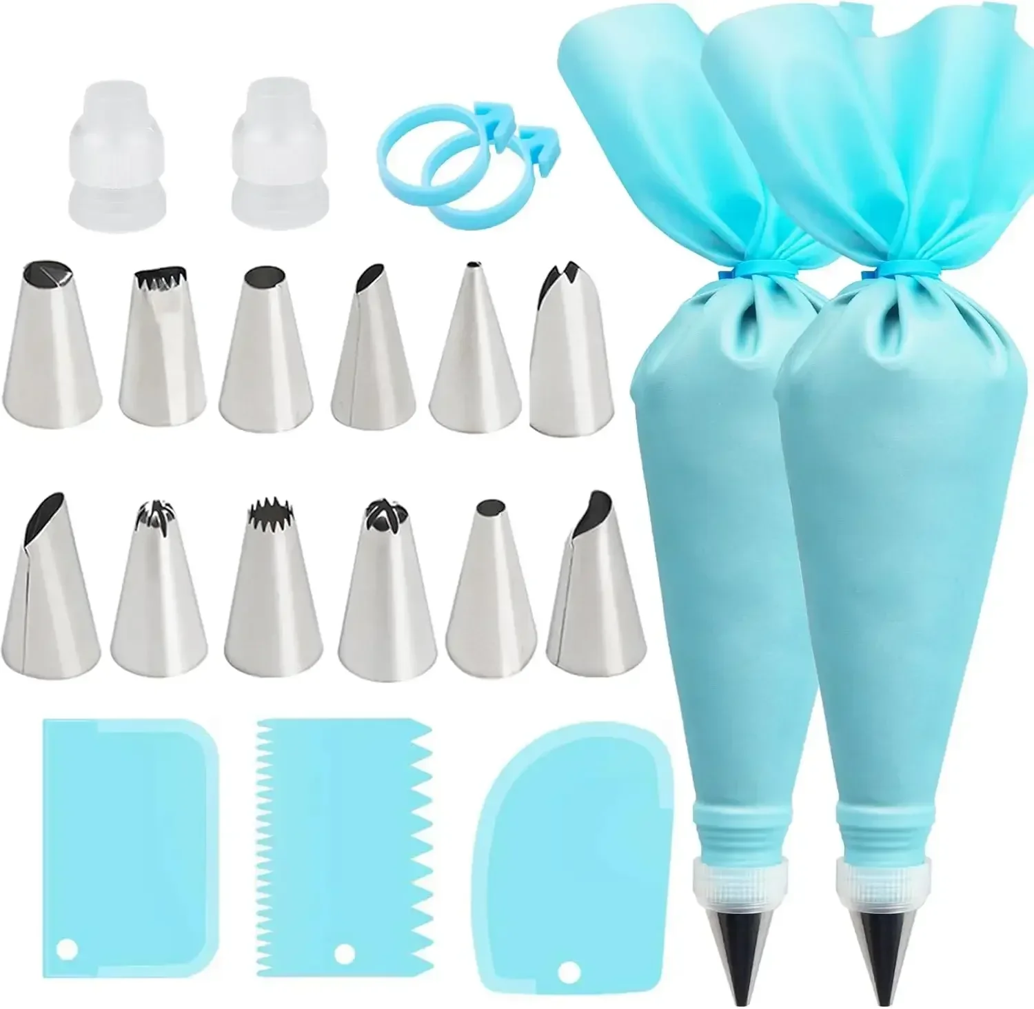 Piping Bags Cake Decorating Tools Reusable Silicone Pastry Bag Stainless Steel Nozzle Piping Nozzles Pastry Set Baking Tools
Piping Bags Cake Decorating Tools Reusable Silicone Pastry Bag Stainless Steel Nozzle Piping Nozzles Pastry Set Baking Tools