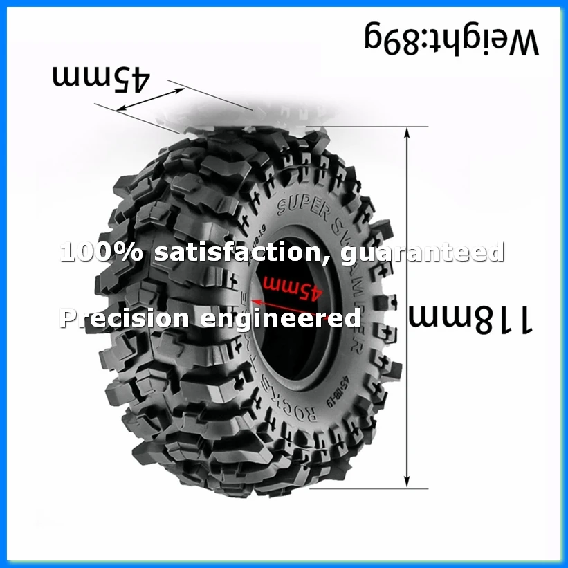 4PCS 118mm 1.9 Rubber Tire Wheel Tyres for 1/10 RC Crawler Car TRX4 D90 Axial SCX10 II III Redcat MST-SPMI
4PCS 118mm 1.9 Rubber Tire Wheel Tyres for 1/10 RC Crawler Car TRX4 D90 Axial SCX10 II III Redcat MST-SPMI