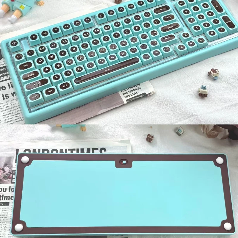 Ainbell Mint Chocolate Base99 Беспроводная механическая клавиатура Трехрежимная Bluetooth Проводная пользовательская игровая клавиатура RGB с возможностью горячей замены ПК Геймер 
Ainbell Mint Chocolate Base99 Беспроводная механическая клавиатура Трехрежимная Bluetooth Проводная пользовательская игровая клавиатура RGB с возможностью горячей замены ПК Геймер