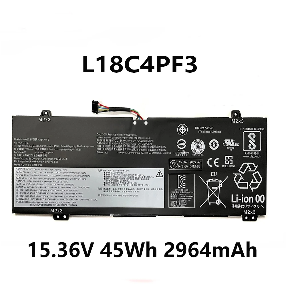 L18C4PF3 L18C4PF4 L18M4PF4 45 Втч 2964 мАч Аккумулятор для ноутбука Lenovo Ideapad C340-14API Series XiaoXin Air 14-2019
L18C4PF3 L18C4PF4 L18M4PF4 45 Втч 2964 мАч Аккумулятор для ноутбука Lenovo Ideapad C340-14API Series XiaoXin Air 14-2019 