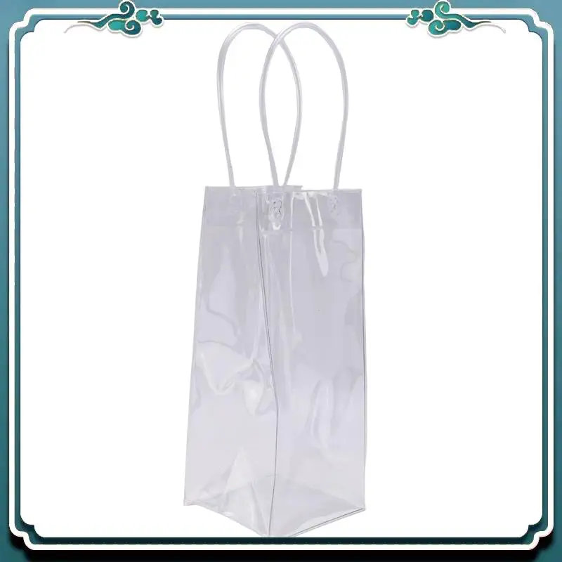 Pack Of 10 Wine Cooler Bag Transparent PVC Bag Portable Wine Bottle Cooler Bag Champagne Ice Bag With Handle
Pack Of 10 Wine Cooler Bag Transparent PVC Bag Portable Wine Bottle Cooler Bag Champagne Ice Bag With Handle