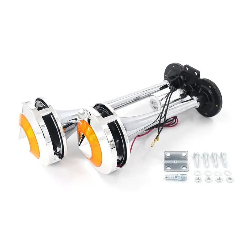 Double-Tone Electronic Control 12V 24V Universal Air Horn Whistle Double-Tube Lampshade Truck Air Source
Double-Tone Electronic Control 12V 24V Universal Air Horn Whistle Double-Tube Lampshade Truck Air Source