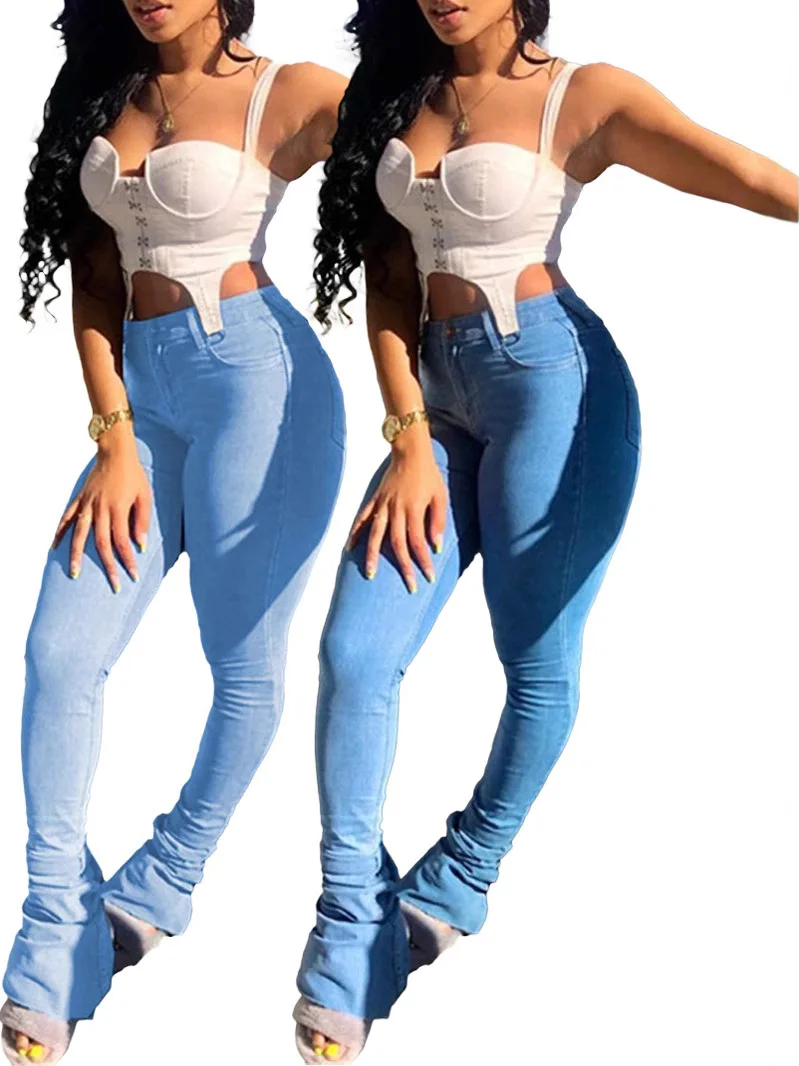 Sexy Long Pleated Jeans Women's Elegant Draw Casual Fashionable Trousers Autumn Collection No Brand Registered Trademark
Sexy Long Pleated Jeans Women's Elegant Draw Casual Fashionable Trousers Autumn Collection No Brand Registered Trademark