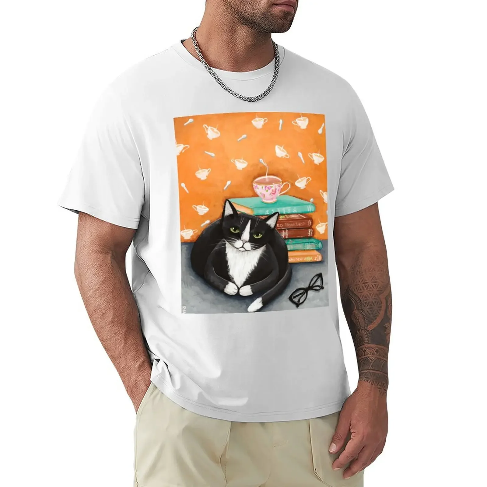 Tea, Books, and Cats T-shirt anime Short sleeve tee summer tops boys animal print mens plain t shirts
Tea, Books, and Cats T-shirt anime Short sleeve tee summer tops boys animal print mens plain t shirts
