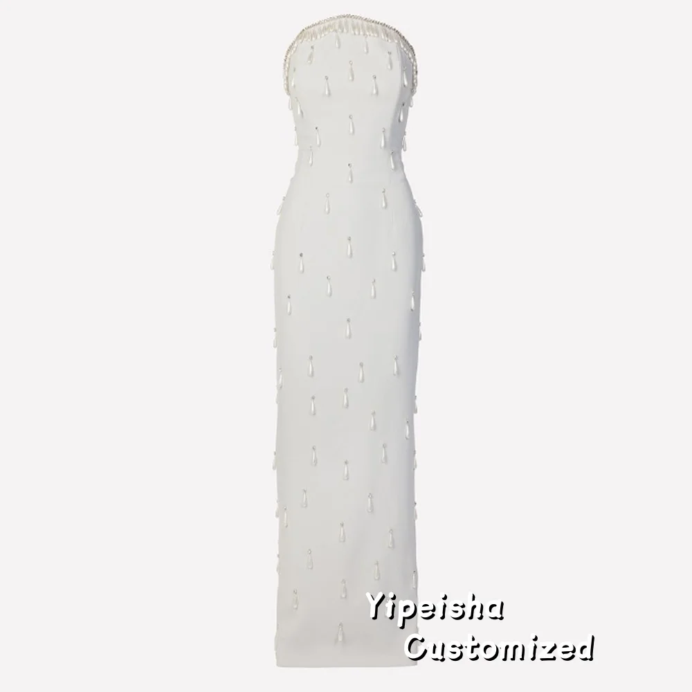 Индивидуальное дизайнерское элегантное вечернее платье с кристаллами и жемчугом, роскошные женские платья без рукавов длиной до пола, платья для выпускного вечера, вечерние свадебные платья
Индивидуальное дизайнерское элегантное вечернее платье с кристаллами и жемчугом, роскошные женские платья без рукавов длиной до пола, платья для выпускного вечера, вечерние свадебные платья