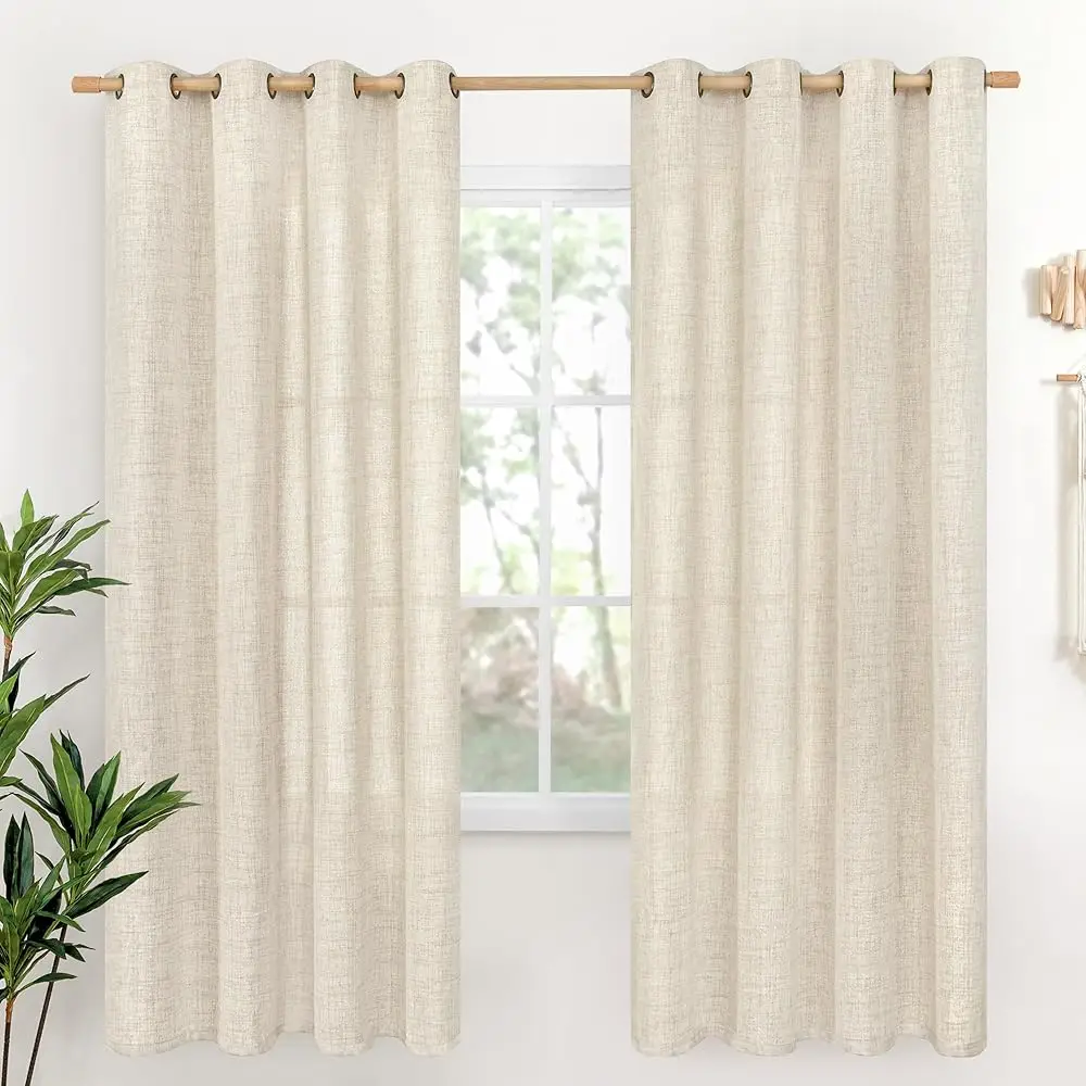 Linen Ains 72 Hes Long For Living Room 2 Panels, Cream Semi Sheer Drapes With Bronze Grommet Light Ing Rustic Window Treatments
Linen Ains 72 Hes Long For Living Room 2 Panels, Cream Semi Sheer Drapes With Bronze Grommet Light Ing Rustic Window Treatments