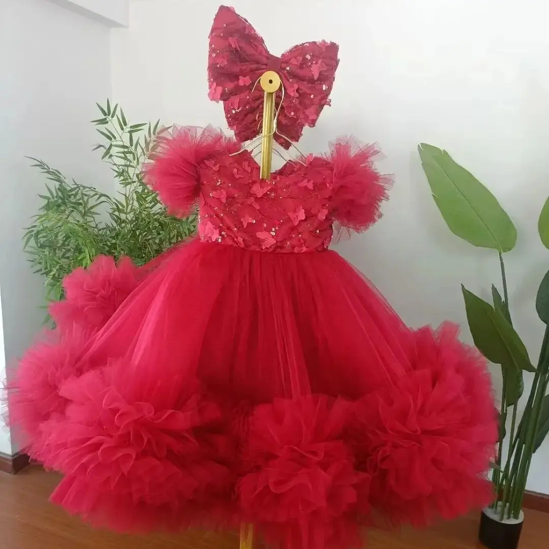 Customized Red Flower Girl Dresses for Wedding Ruffles Floor Length Girl Kids Birthday Party First Holy Communion Gowns
Customized Red Flower Girl Dresses for Wedding Ruffles Floor Length Girl Kids Birthday Party First Holy Communion Gowns
