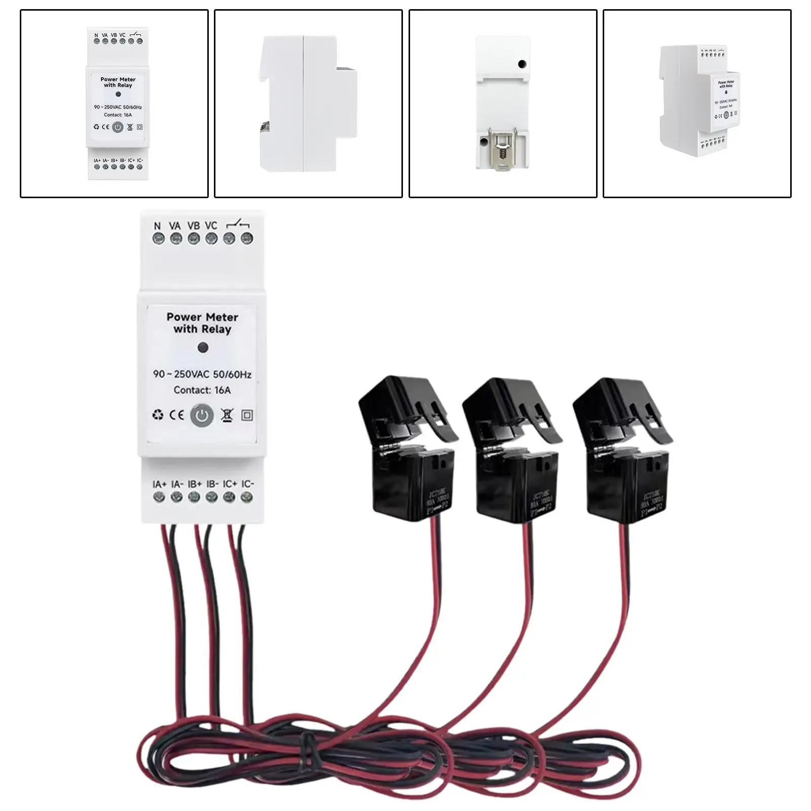 Smart Power Meter App Control for Tuya Life with Current Transformers WiFi Smart Electricity Meter with Relay WiFi Energy Meter
Smart Power Meter App Control for Tuya Life with Current Transformers WiFi Smart Electricity Meter with Relay WiFi Energy Meter