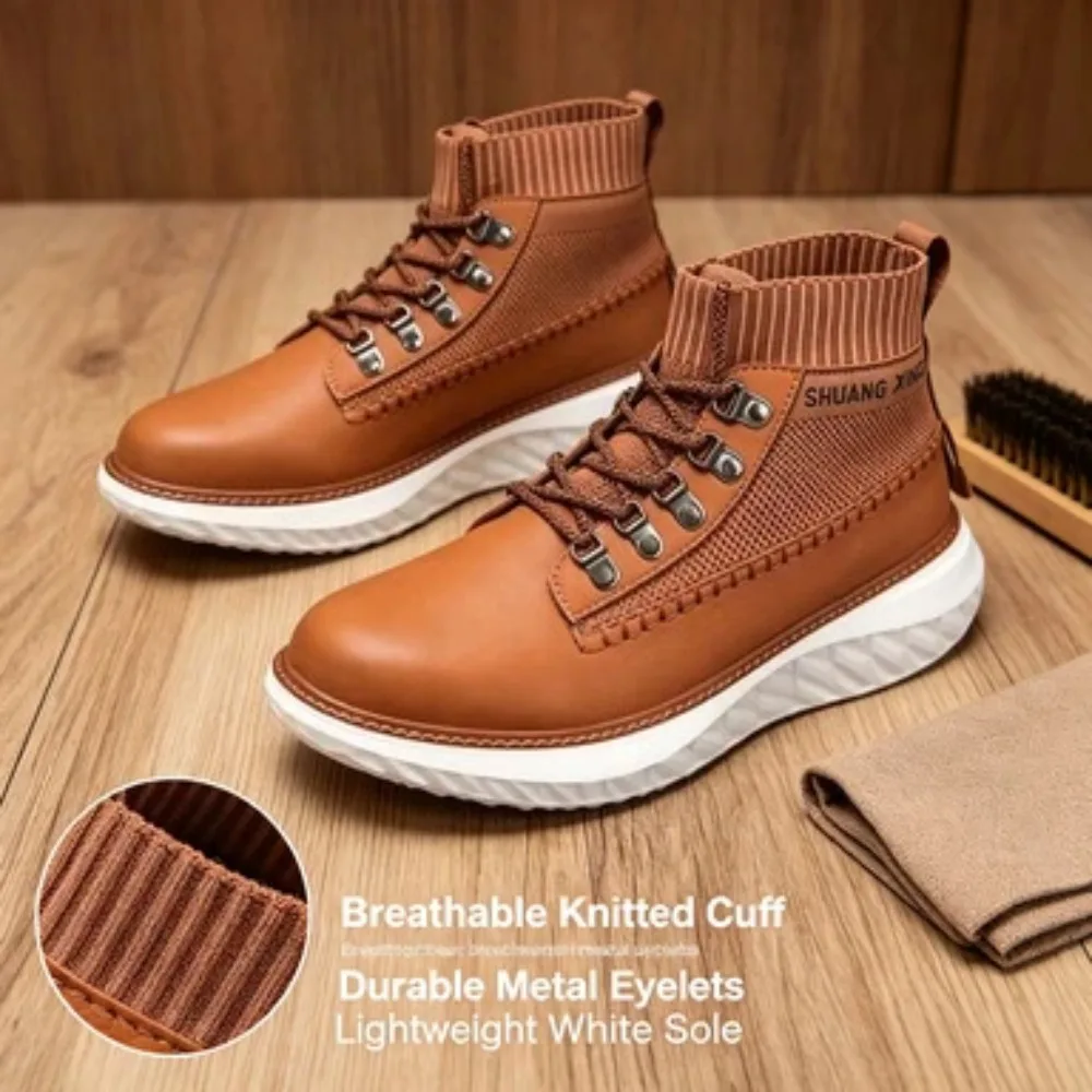 2026 Fashion Leather Sneakers Men Thick Soles 5cm High Top Casual Ankle Shoes British Style Height
2026 Fashion Leather Sneakers Men Thick Soles 5cm High Top Casual Ankle Shoes British Style Height