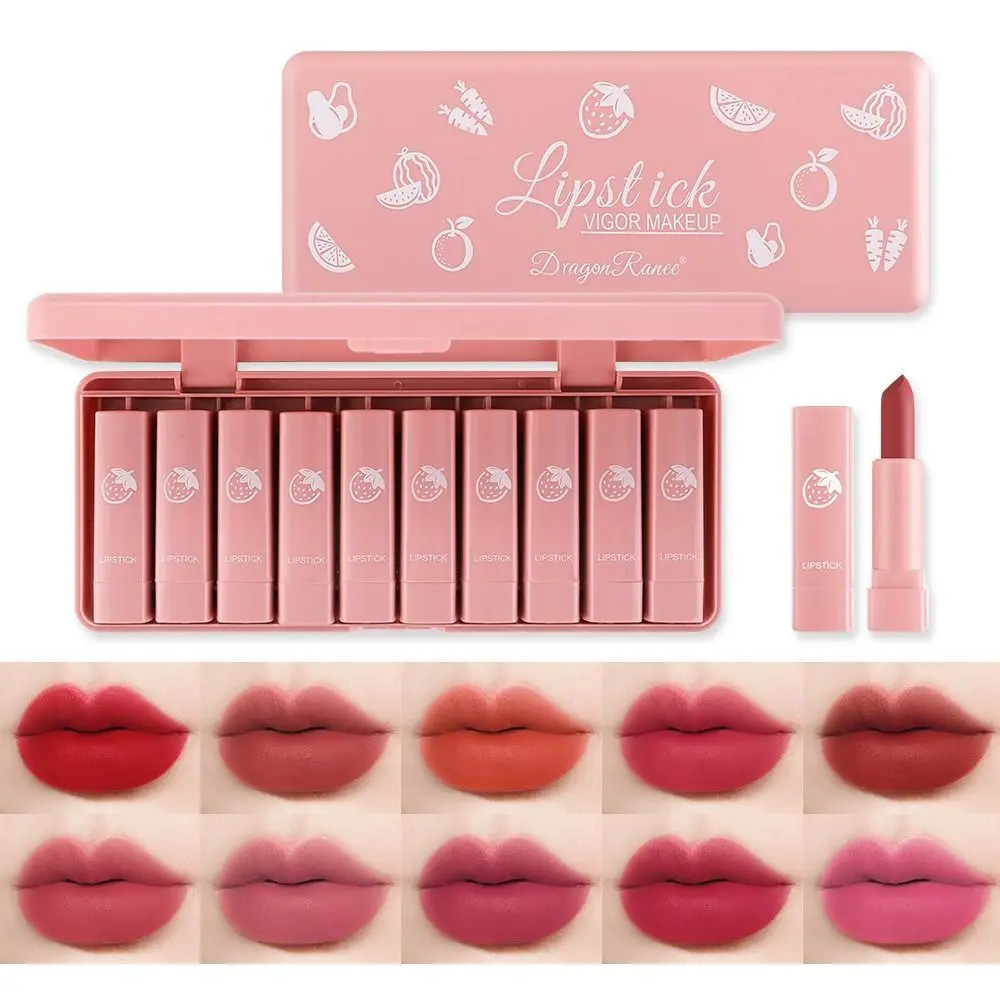 Fashion 10 Colors Mini Lipstick Moisturizing Orange Moisturizing Lip Glaze Long-lasting Waterproof Lip Makeup Women
Fashion 10 Colors Mini Lipstick Moisturizing Orange Moisturizing Lip Glaze Long-lasting Waterproof Lip Makeup Women