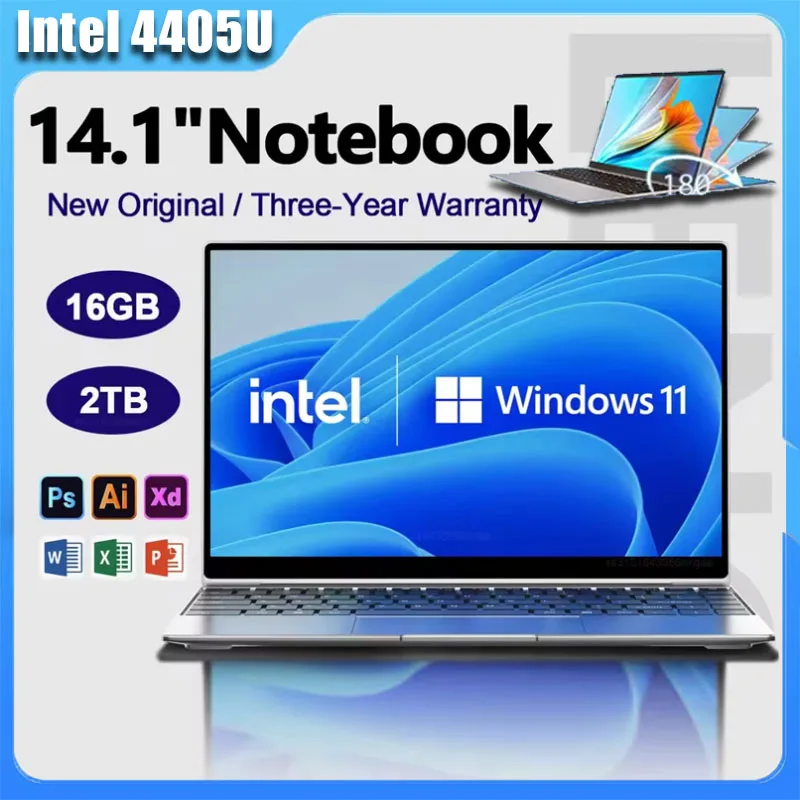 2026 New 14.1 Inch Ultra Slim Business Laptop Intel 4405U Win11 DDR4 RAM 16GB/32GB 2TB SSD Portable Office Notebook PC
2026 New 14.1 Inch Ultra Slim Business Laptop Intel 4405U Win11 DDR4 RAM 16GB/32GB 2TB SSD Portable Office Notebook PC