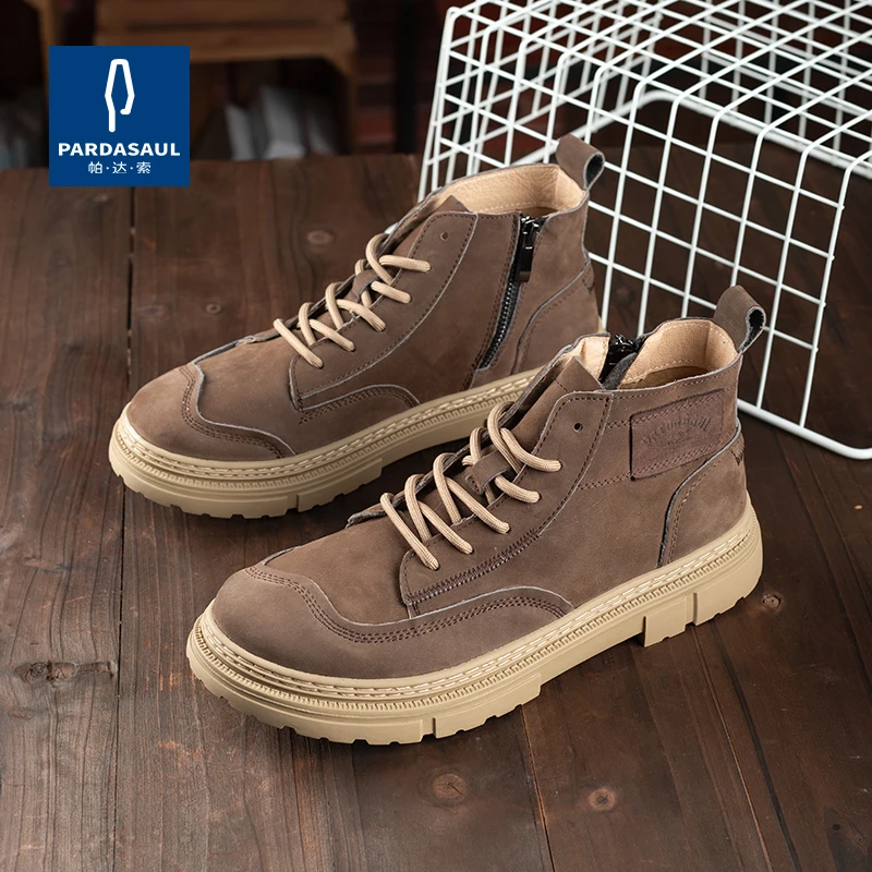 Pardasaul men's high top velvet cotton shoes winter trend British style workwear boots 221113
Pardasaul men's high top velvet cotton shoes winter trend British style workwear boots 221113