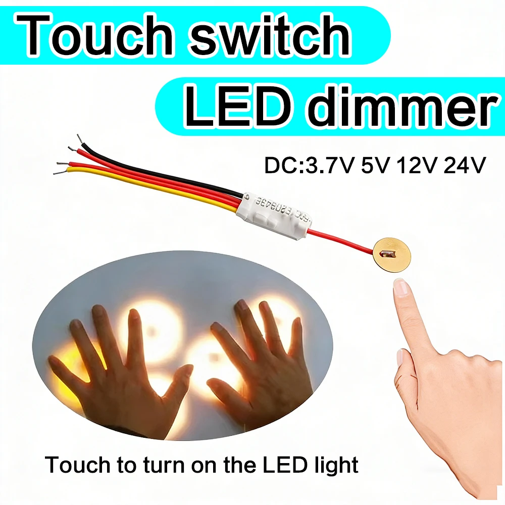 Mini Touch Sensor Switch 3.7-24V Wide Voltage LED Dimmer for Desktop LED & Hall Light Control smart light switch
Mini Touch Sensor Switch 3.7-24V Wide Voltage LED Dimmer for Desktop LED & Hall Light Control smart light switch