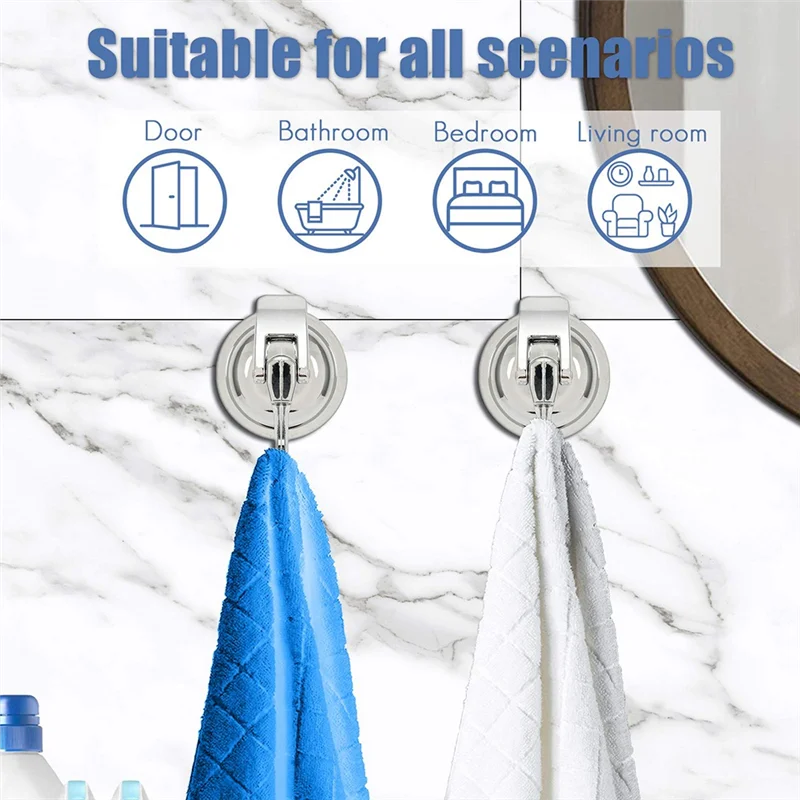 Durable Heavy Duty Vacuum Suction Cup Wreath Hanger Silver-Plated Plished Hooks Reusable Without Punching For Towel
Durable Heavy Duty Vacuum Suction Cup Wreath Hanger Silver-Plated Plished Hooks Reusable Without Punching For Towel