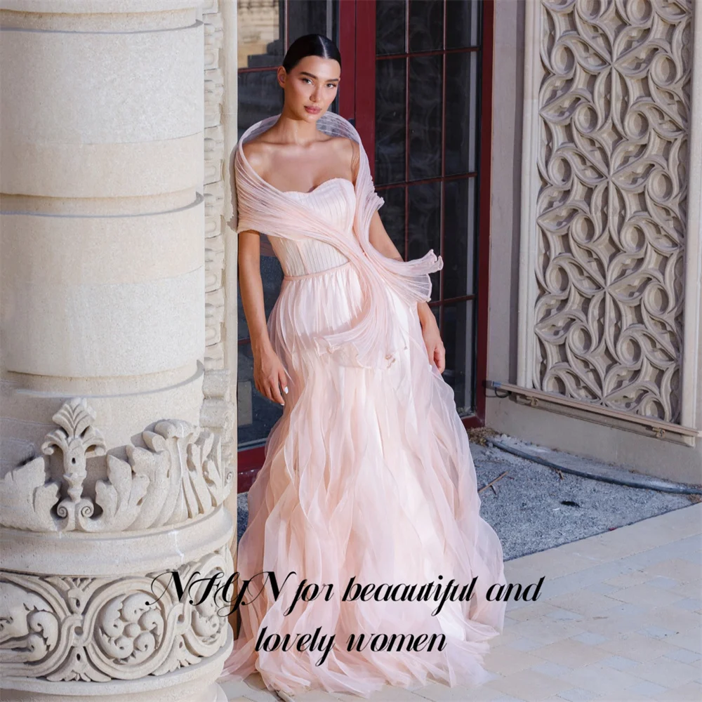 NFYN Blush Pink Evening Dress Off the Shoulder Short Sleeve Party Dress A Line vestidos de fiesta Prom Gowns Customized
NFYN Blush Pink Evening Dress Off the Shoulder Short Sleeve Party Dress A Line vestidos de fiesta Prom Gowns Customized