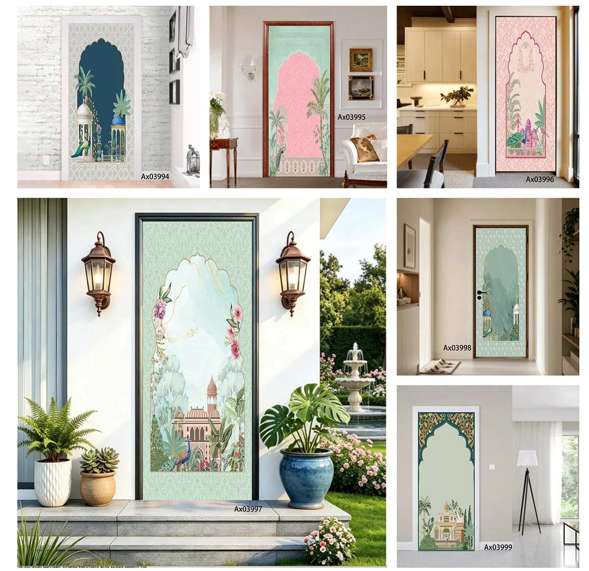 Navy Arch Frame Tropical Palm Peacock Moroccan Vertical Door Sticker Self-adhesive Waterproof Decal for Bedroom Interior Door
Navy Arch Frame Tropical Palm Peacock Moroccan Vertical Door Sticker Self-adhesive Waterproof Decal for Bedroom Interior Door
