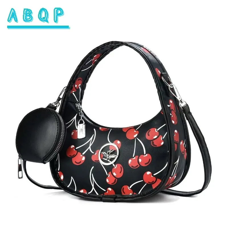 Women's Shoulder Bag Cherry Spring and Summer New Armpit Woven Crescent Bags Commuter Fashion Messenger Bag Handbag Portable
Women's Shoulder Bag Cherry Spring and Summer New Armpit Woven Crescent Bags Commuter Fashion Messenger Bag Handbag Portable