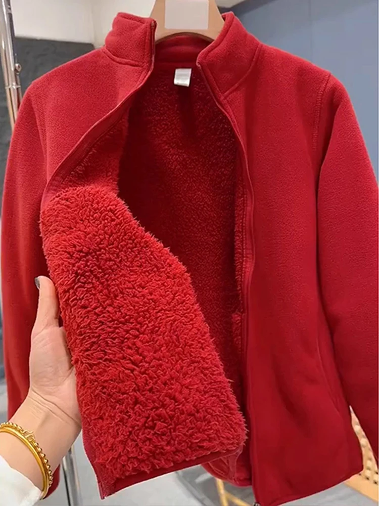 Thiened Fce Lined Winter Jaet for Men Warm Outdoor Cotton Coat Lamb Velvet Inner Zipper Closure Long Sve Stand Collar
Thiened Fce Lined Winter Jaet for Men Warm Outdoor Cotton Coat Lamb Velvet Inner Zipper Closure Long Sve Stand Collar