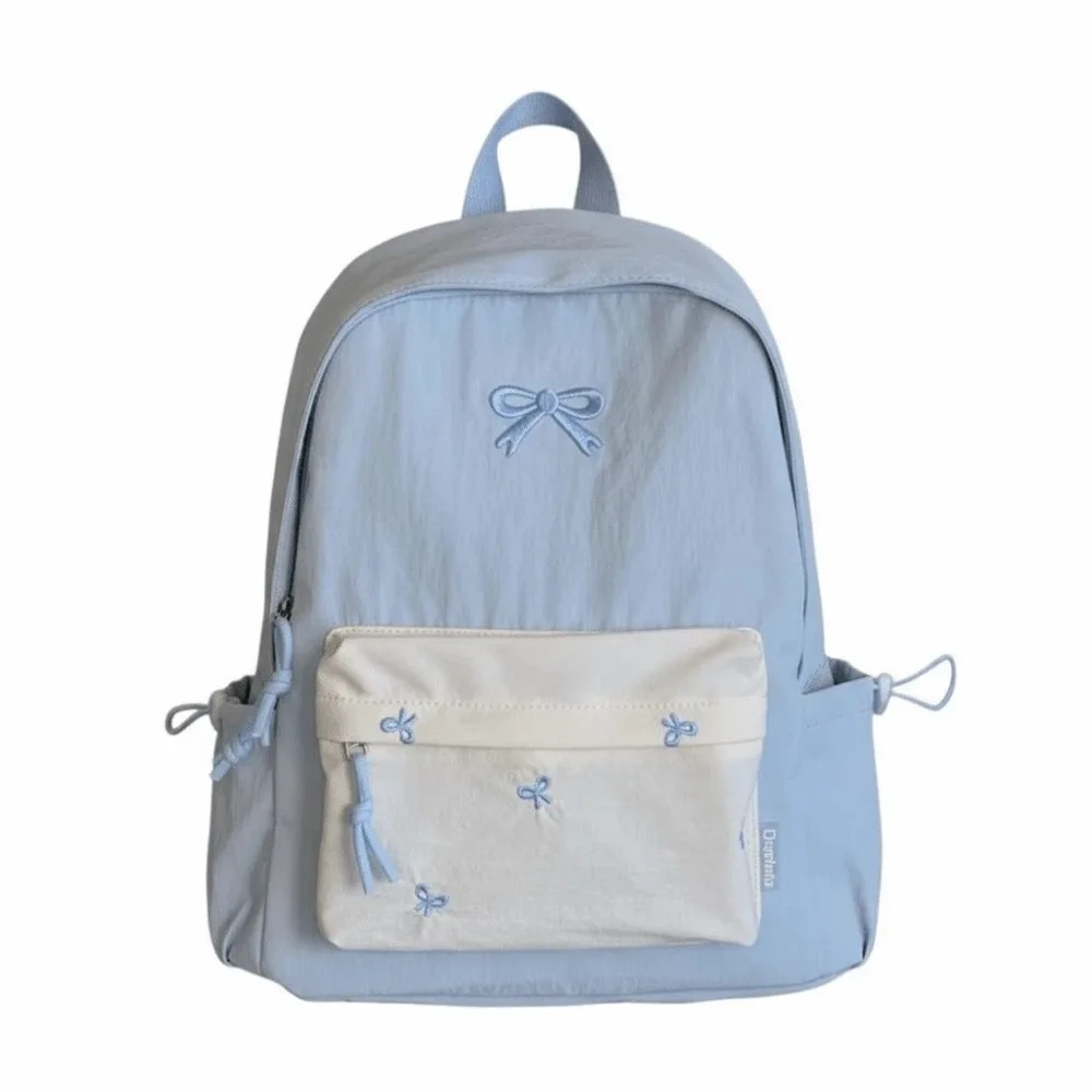 Daypack Canvas Bow Backpack Casual Embroidered Students School Bag Fixed Webbing Scratch Prevention Large Capacity Backpack
Daypack Canvas Bow Backpack Casual Embroidered Students School Bag Fixed Webbing Scratch Prevention Large Capacity Backpack
